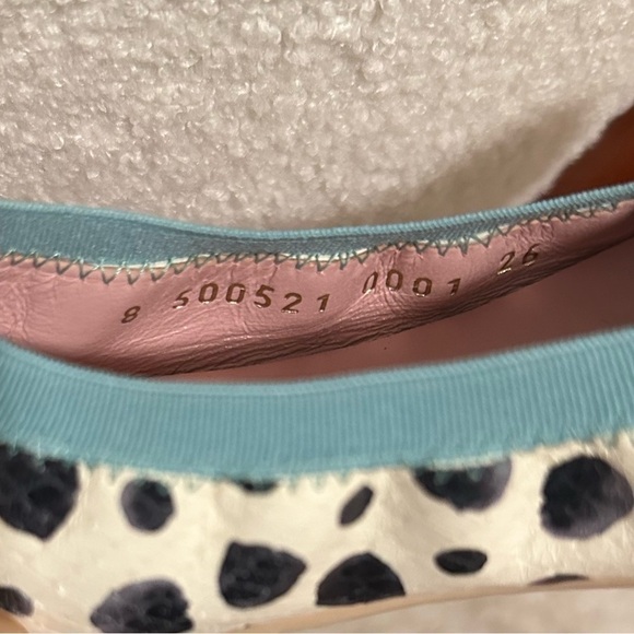 Pretty Ballerinas Kids Handmade Valerie Polka Dot Croc Embossed Leather Flats - Picture 14 of 15